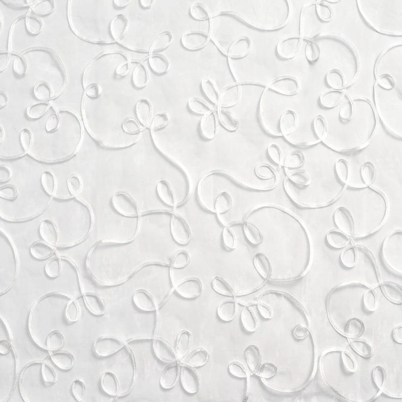 Winter - White Ivory Abstract Geometric Upholstery Fabric 110 Inches"